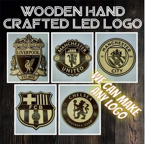 Wooden hand - crafted sport emblem - 50cm width + FREE DELIVERY - Picture 1 of 8