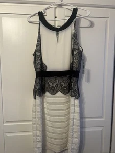 AA STUDIO AA Womens Size 14 Black & White Formal Dress Below Knee Length - Bild 1 von 5