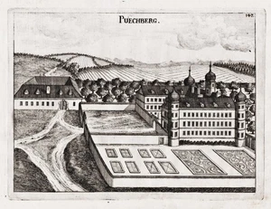 Castle Puchberg Wels Upper Austria Copperplate Engraving Vischer 1674 304144 - Picture 1 of 1