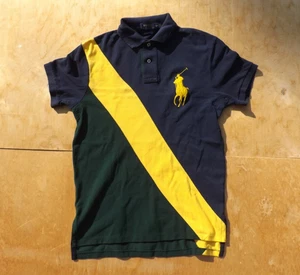 Size Small Men POLO RALPH LAUREN GOLD Big Pony Custom Fit  Shirt Navy Green - Picture 1 of 5