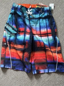 ZeroX Posur Boys Swim Shorts/ Surf Trunks ~ Youth Size L (14-16) NWT - Picture 1 of 3