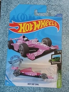 Tarjeta larga Hot Wheels 2020 #025/250 Indy 500 ovalada rosa @EF - Imagen 1 de 2