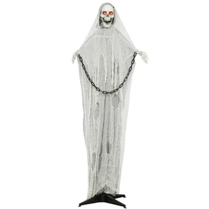 183cm Halloween Dekoration Halloween Sensenmann mit LED-Lichter, Soundfunktion - Bild 1 von 10