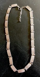 Hübsche Alte 800er Silber Kette ,Halskette,Kollier mit einzelnen Plättchen (k03) - Bild 1 von 8
