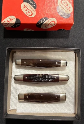 Винтаж? Чехол XX карманный нож лот из 3 A62033 A62042 06263 (трудно открыть) 1 коробка - Изображение 1 из 4