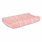 Coral Tribal Print 100% Cotton Changing Pad Cover By The Peanut Shell