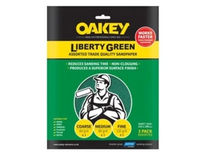OAKEY Liberty Green Aluminium Oxide Sheets 230 x 280mm Assorted (3) OAK84727 - Picture 1 of 3