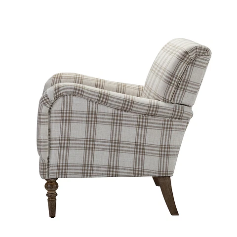 Karat Home Malia Amchair,Plaid Tan  MSRP $599.00 Cover