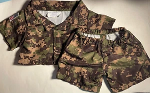 BABW - USA CAMO FATIGUES - TOP & PANTS for your Build-a-Bear! Excellent Cond! - Picture 1 of 3