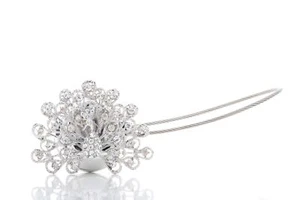 Magnetic Tieback with Peacock Design, Color# SILV [Sold Individually] - Picture 1 of 1