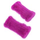 8 pouces vrais gants en fourrure de vison tricotés poignets extensibles manches mitaines