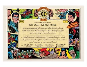 CERTIFICATO - E.C. CERTIFICATO ANNIVERSARIO FAN-ADDICT CLUB - RISTAMPA - Foto 1 di 1