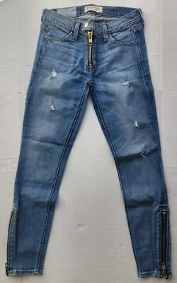 Jeans skinny Textile Elizabeth & James feminino 26 azul Cooper feito nos EUA 98% algodão - Imagem 1 de 4