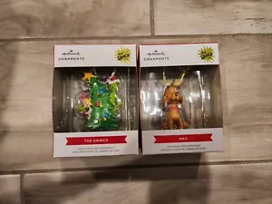 Hallmark Dr. Seuss How Grinch Stole Christmas Ornaments - Grinch & Cindy, Max - Picture 1 of 3