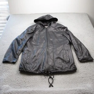 Wilsons Leather Pelle Studio Jacket Mens XL Black Full Zip Long Sleeve - Picture 1 of 6
