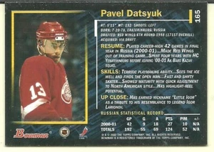 2001-02 Bowman YoungStars Ice Cubed #165 Pavel Datsyuk - Picture 1 of 1