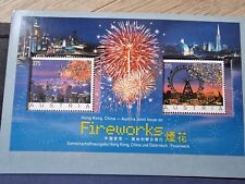 Austria Hong Kong Joint Issue Fireworks 2006 FDC *certificate *crystal *unusual