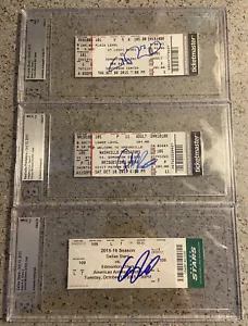 L@@K! Connor McDavid SIGNED NHL Debut 2nd Game & First Goal Ticket Stubs BAS COA - Picture 1 of 12