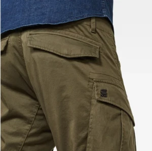 G-Star Cargos ROVIC ZIP 3D STRAIGHT TAPERED PANT Dk Green Premium Twill W38 L32 - Picture 1 of 4