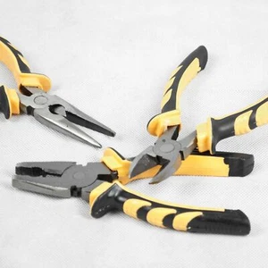 3 pezzi pinze impugnatura morbida set di strumenti combinazione pinze in acciaio al carbonio resistenti - Foto 1 di 5