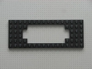 Lego Tren - Base Negra - 6 x 16 Tachuelas con Recorte Motor (3058) - Imagen 1 de 1