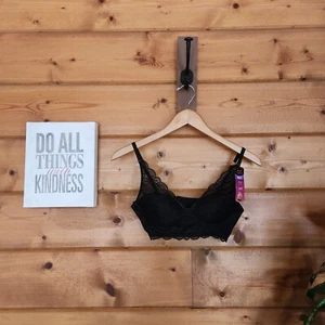 Sujetador Bralette Convertible Maidenform DM1188 NUEVO CON ETIQUETAS Encaje Longline Negro Inalámbrico 34A - Imagen 1 de 10