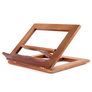 Leggio da tavolo regolabile in legno scuro misura 20x25 cm. - Foto 1 di 4