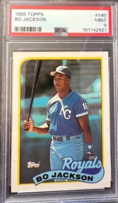 Topps Baseball #540 1989 Bo Jackson PSA 9 Kansas City Royals Foto 1 de 2