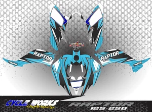 YAMAHA RAPTOR 250 125 SEMI CUSTOM GRAPHICS KIT Shock1 - Picture 1 of 1