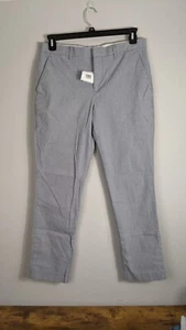 Express Slim Fit blau-weiß karierte Hose 32x32 - Stretch Slim Fit Chino - Bild 1 von 21