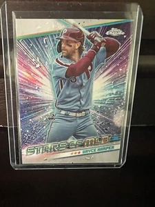 2024 Topps Stars Of MLB Chrome #CSMLB14 Bryce Harper Phillies - Picture 1 of 2