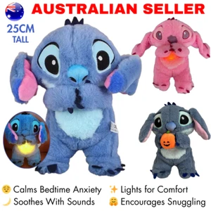 Stitch Breathing Light Plush Doll Soothes Toys Pink Angel Disney Lilo & Stitich - Picture 1 of 12
