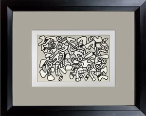 LITOGRAFÍA Jean Dubuffet Doble ~ EDICIÓN LIMITADA - Formas de aspiradora con marco - Imagen 1 de 5