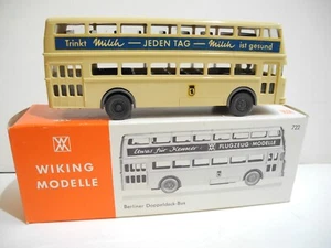 WIKING VINTAGE 1:87 BERLIN COMMUTER BUS BUSSING D2U MINT BOXED 1163/1A MILCH - Bild 1 von 10