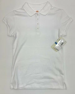 Neu mit Etikett Dockers Mädchen zugelassene Schulkleidung pflegeleichte weiße Uniform Polo - Bild 1 von 4