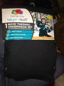 JUEGO DE ROPA INTERIOR NEGRA TÉRMICA FRUIT OF LOOM BEYOND SOFT BOYS TALLA M 8 HUMEDAD... - Imagen 1 de 6