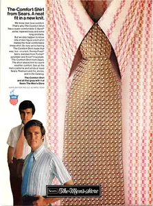 Vintage 1972 Sears The Comfort Shirt A Neat Fit In A New Knit Advertisement - Bild 1 von 1