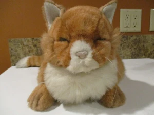 Peluche Applause 15" Avanti Jockline arancione a righe Tabby Kitty Cat 1985 vintage - Foto 1 di 10