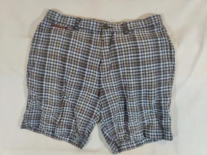 Tommy Bahama pantaloncino uomo 33 chino plaid estivo viaggio multicolore lino tencel - Foto 1 di 6