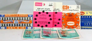 Konvolut Vintage Metall Nähen Druckknöpfe Haken Ösen Schlaufen Messing Rostfrei - Bild 1 von 6