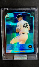 2003 Bowman Chrome Blue Refractor Uncirculated #186 Greg Bruso Encased Rookie RC