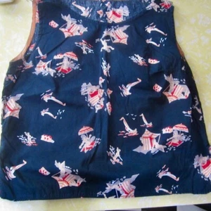 Nude Women Beach Vintage Novelty Cotton Sewing Fabric 1950s Ladies Top - Picture 1 of 5