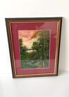 Vintage Original Signed Oil Painting The Forest Falls