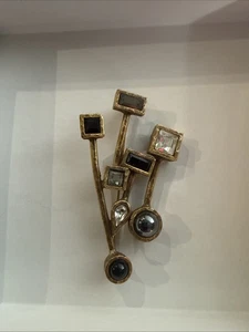 Broche De Colección Patricia Locke Gemas Geométricas Tono Dorado - Imagen 1 de 4