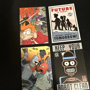 Set Of 4 Futurama Promotional Postcards  size 6 x 4 Fox Studios  New - Picture 1 of 6