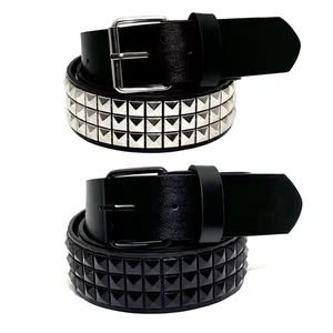 Pyramide Mode Nietengürtel Herren & Damen Nietengürtel Punk Rock mit Dornschließe Dr - Bild 1 von 9