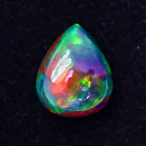 3.00ct Patchwork Harlequin Terrific Multicolor Play Ethiopia Welo Black Opal - Picture 1 of 4