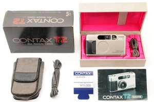 [TOP MINT Box] Contax T2 Titan Silver 35mm Point & Shoot Film Camera JAPAN #76 - Picture 1 of 12