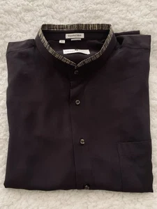 PIERRE BALMAIN Vintage Shirt Size XL Dark Shocolate Brown Men’s NWOT - Picture 1 of 19