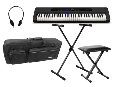 Casio CT-S400 Casiotone Keyboard Deluxe Set con supporto, panca, custodia e cuffie - Immagine 1 di 4
